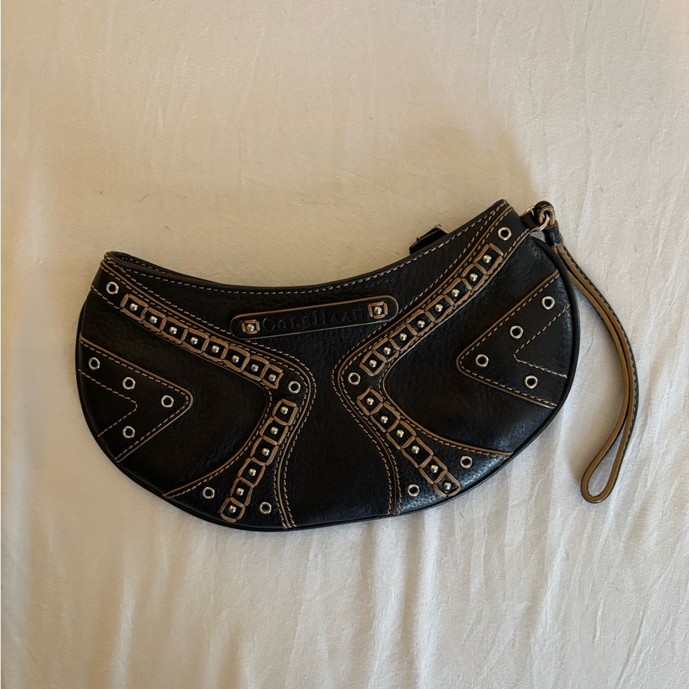 Cole Haan Black Studded Women's Clutch